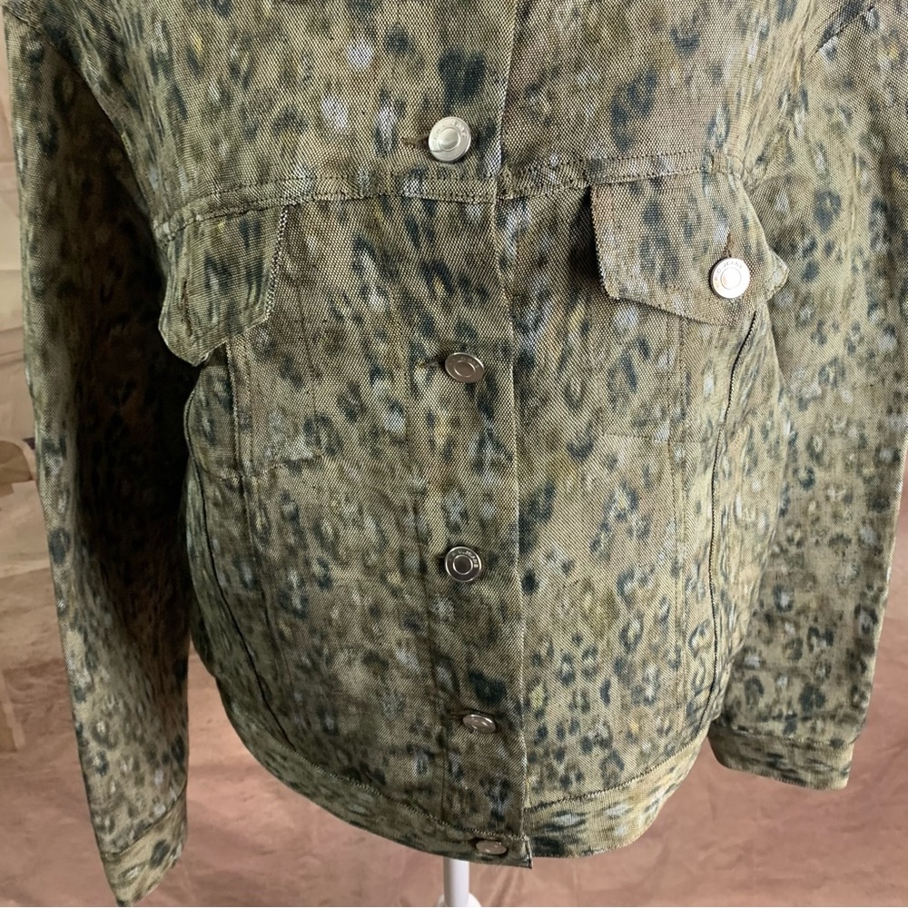 NEW IRO Empathy Leopard Oversized Jean Jacket - Picture 6 of 13